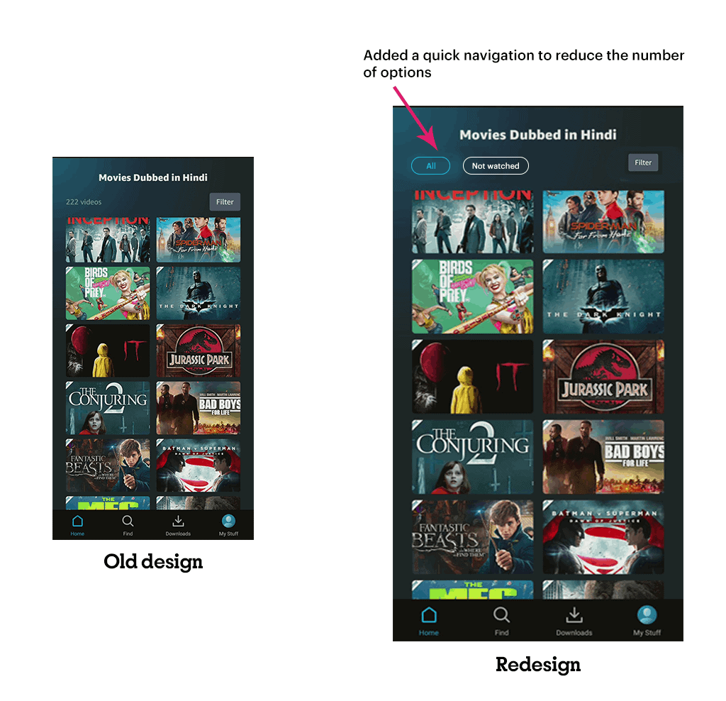Redesign of screen added nav bar