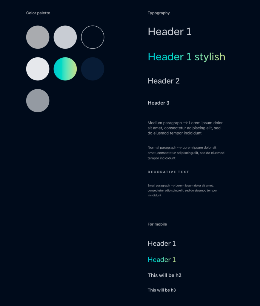 Bhumi style guide: colour palette, type scale and components